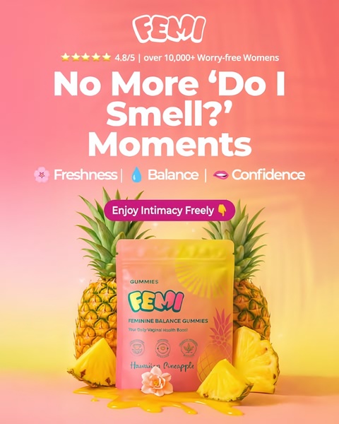 A high-conversion feminine health ad featuring a product-centric layout, clear benefit-driven headlines, and trust-building social proof.